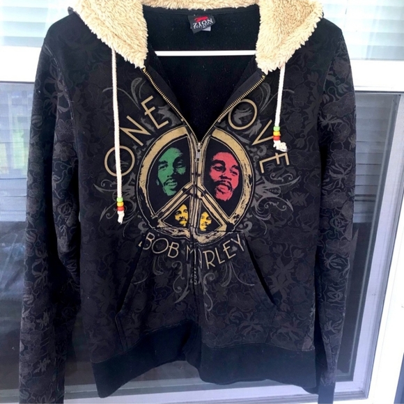 Zion Rootswear Jackets & Blazers - Bob Marley hooded jacket